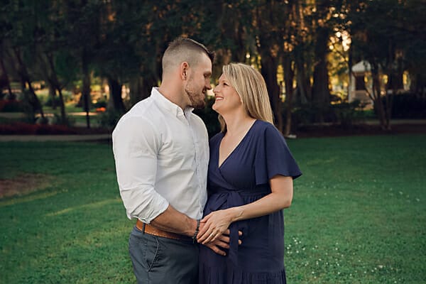 new couple sunset maternity